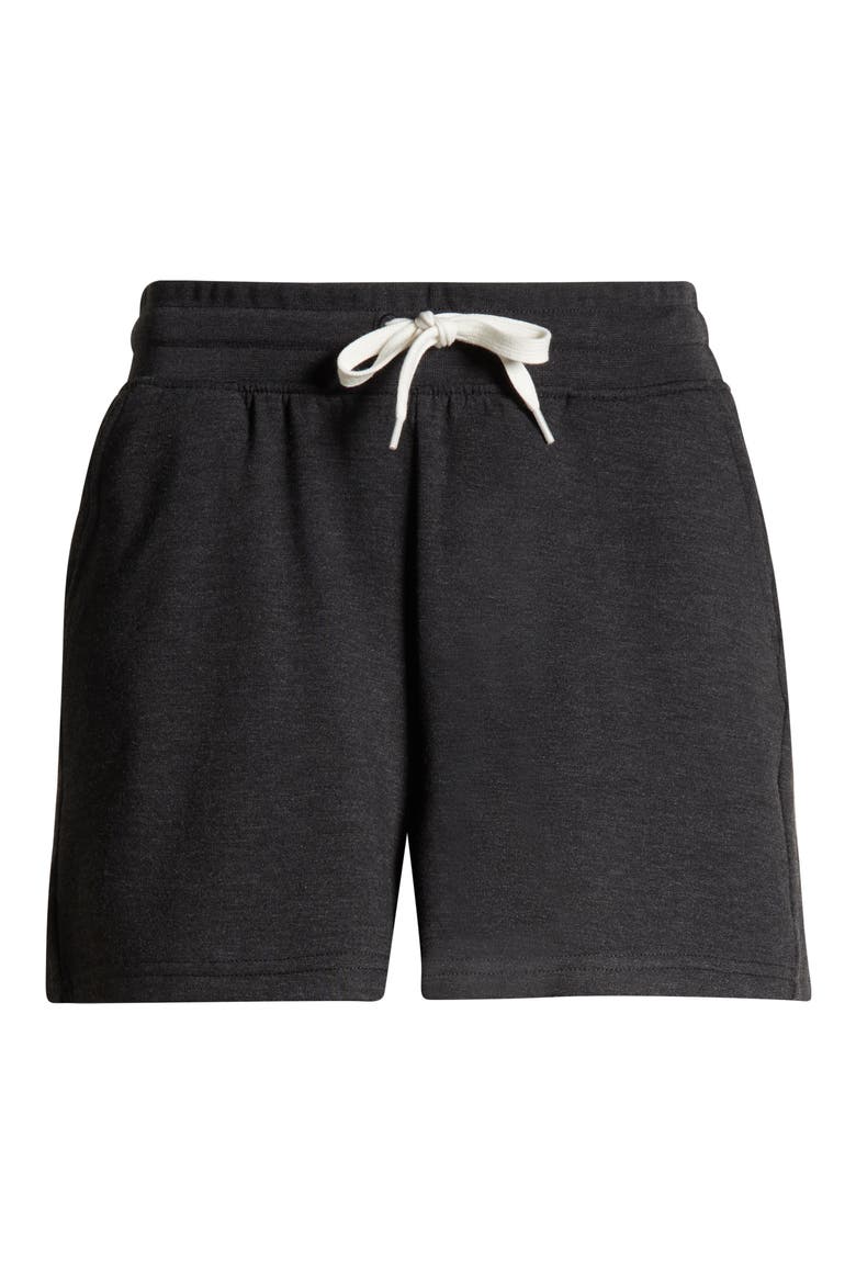 Lightweight Fleece Shorts, Alternate, color, HEATHER BLACK