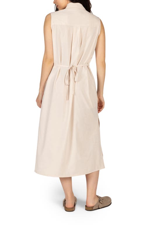 Kyodan Sleeveless Four-way Stretch Midi Dress In Sand