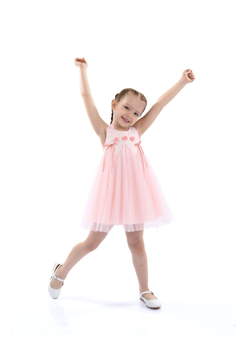Mimi Tutu Rose Ribbon Dress, Main, color, Peach Blush