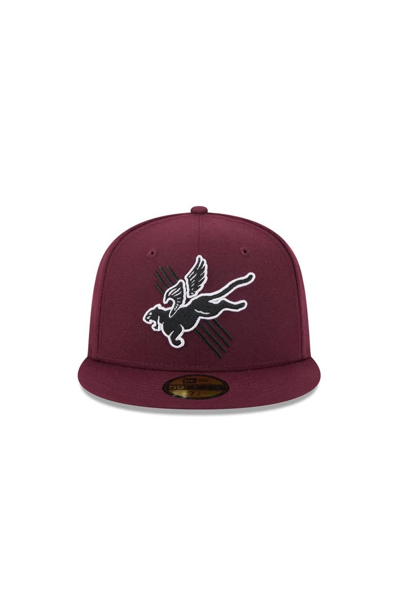 New Era Men's New Era  Maroon Fayetteville Woodpeckers Theme Nights 59FIFTY Fitted Hat, Alternate, color, 