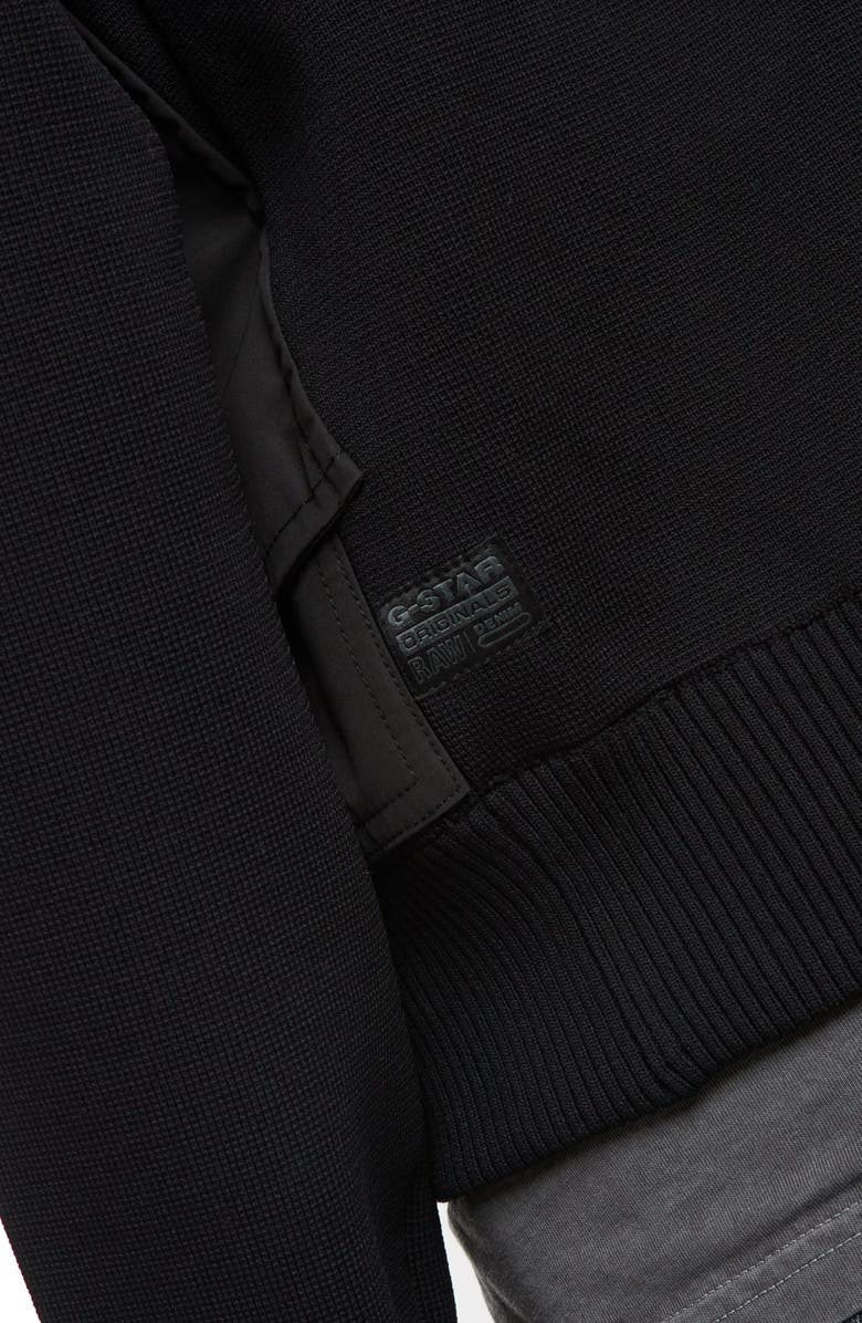 G-STAR Engineered Mix Knit Bomber Jacket, Alternate, color, 