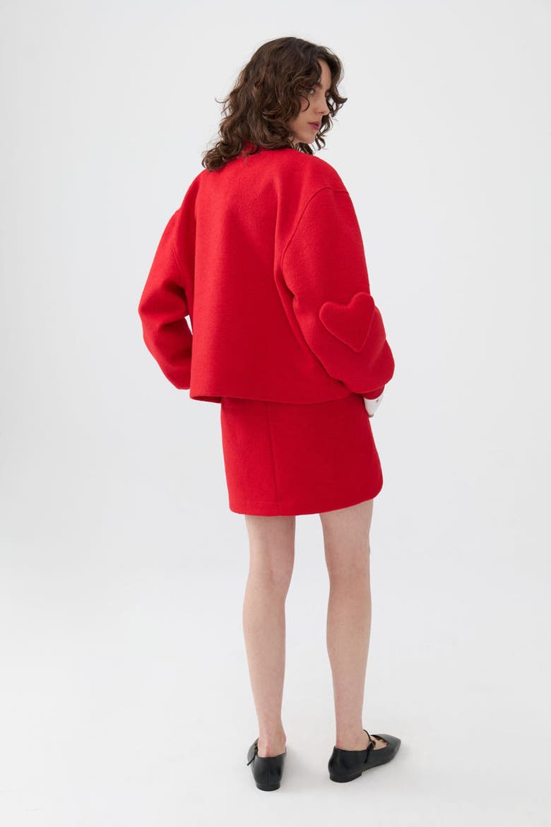 Cachet Mini Skirt, Alternate, color, Red