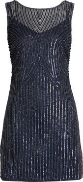 Pisarro Nights Beaded Sleeveless Cocktail Dress