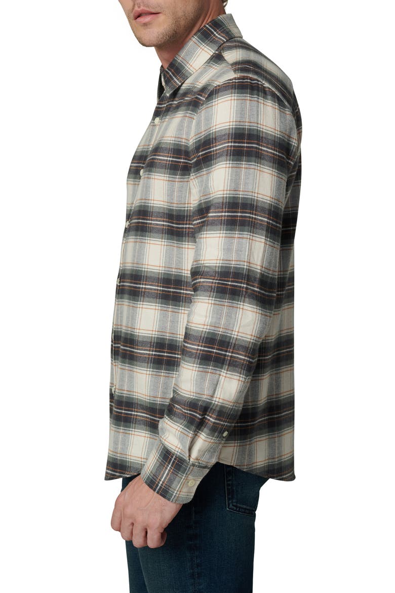 Oliver Plaid Flannel Button-Up Shirt, Alternate, color, AGAVE PLAID
