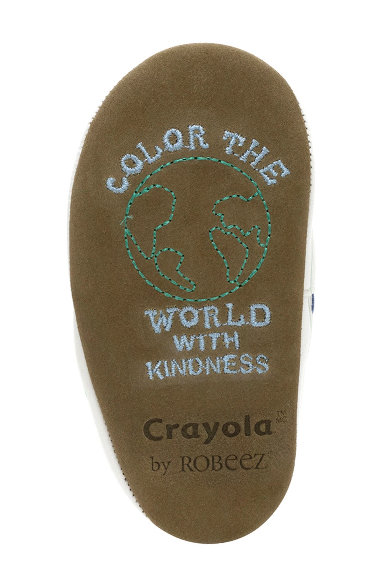 Robeez<sup
®</sup
 x Crayola Color the World Shoe, Alternate, color, Med. Blue 0