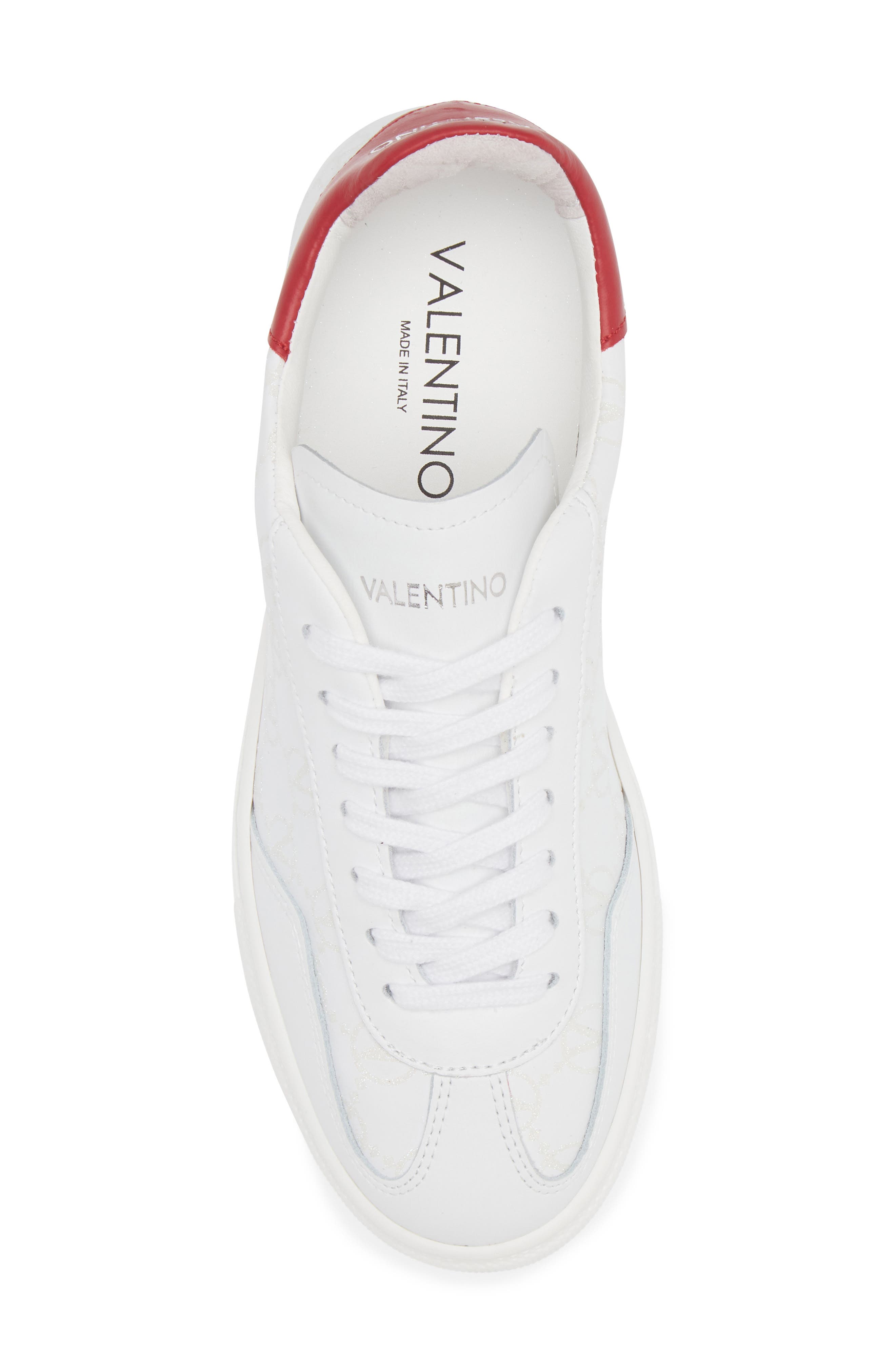 VALENTINO BY MARIO VALENTINO Guiditta Leather Sneaker, Alternate, color, White Red