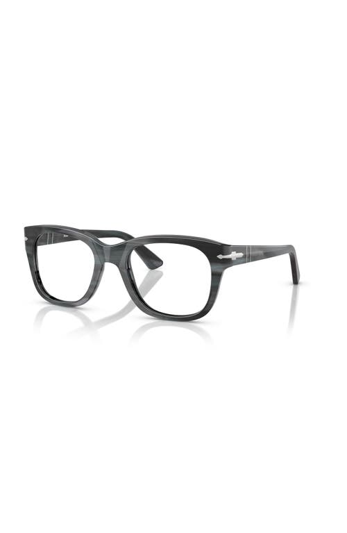 Persol 53mm Square Optical Glasses In Gray