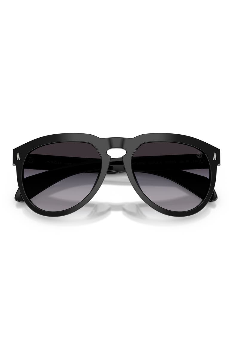 Isopleth 56mm Pilot Sunglasses, Alternate, color, BLACK / GREY GRADIENT