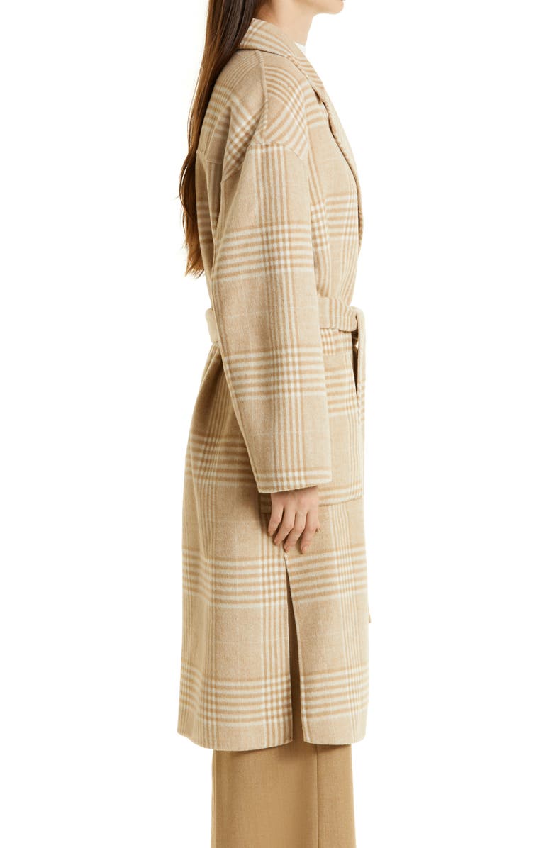 BOSS Coletti Plaid Wool Blend Coat, Alternate, color,
