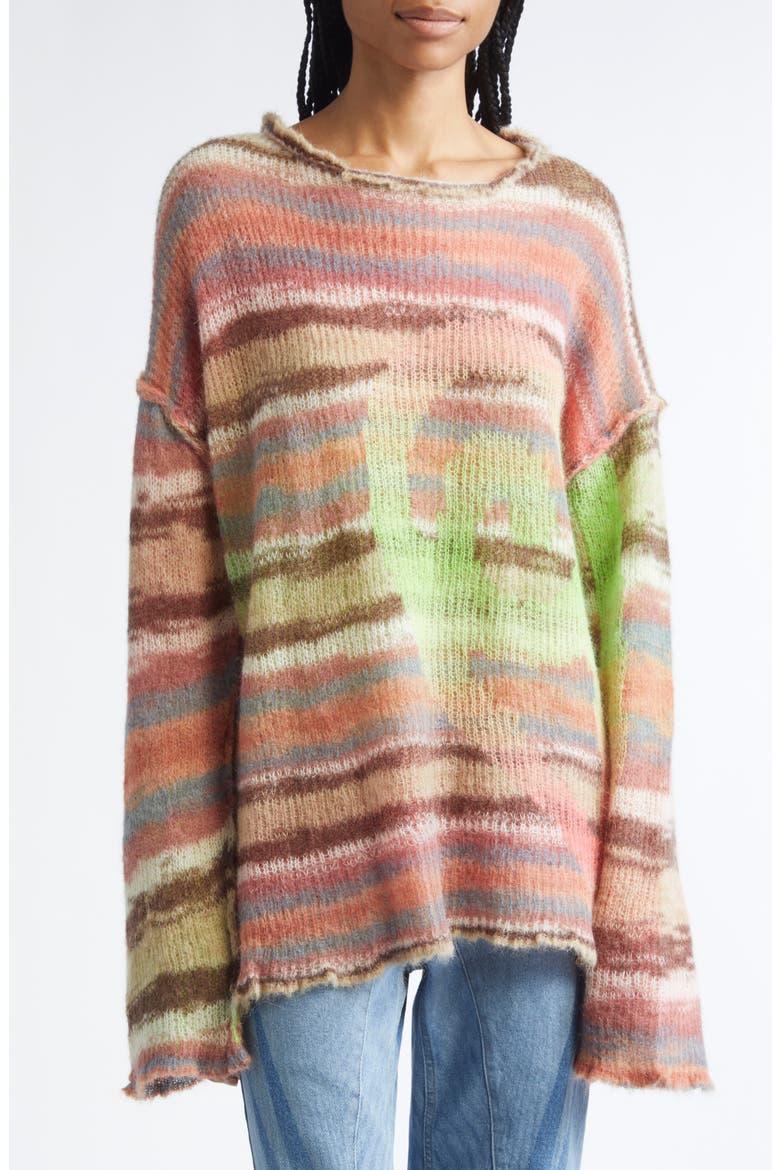 Pilgrim Loose Fit Mohair & Alpaca Blend Sweater, Alternate, color, AUTUMN LEAVES