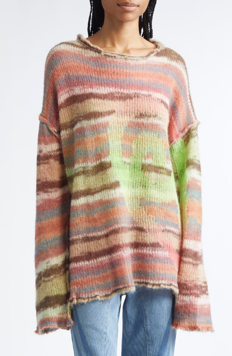 Paolina Russo Pilgrim Loose Fit Mohair & Alpaca Blend Sweater, Alternate, color, Autumn Leaves