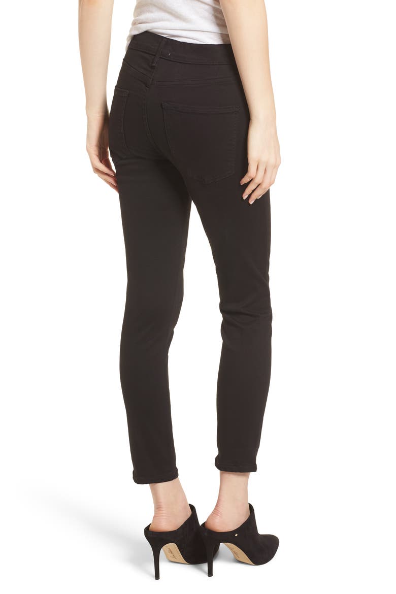 Sophie High Waist Crop Skinny Jeans, Alternate, color, JET
