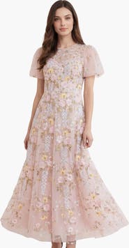 Needle & Thread Garden Rose Short Sleeve Maxi Gown