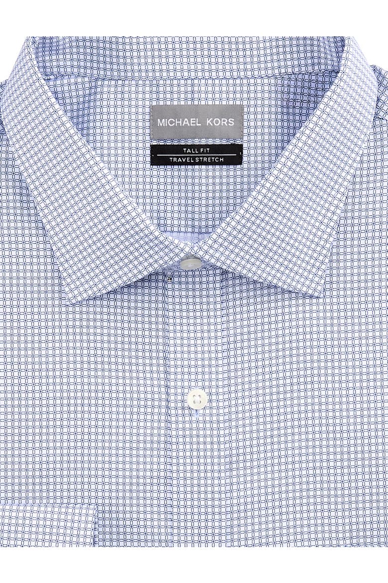 Big & Tall Linked Grid Performance Dress Shirt, Alternate, color, NAVY