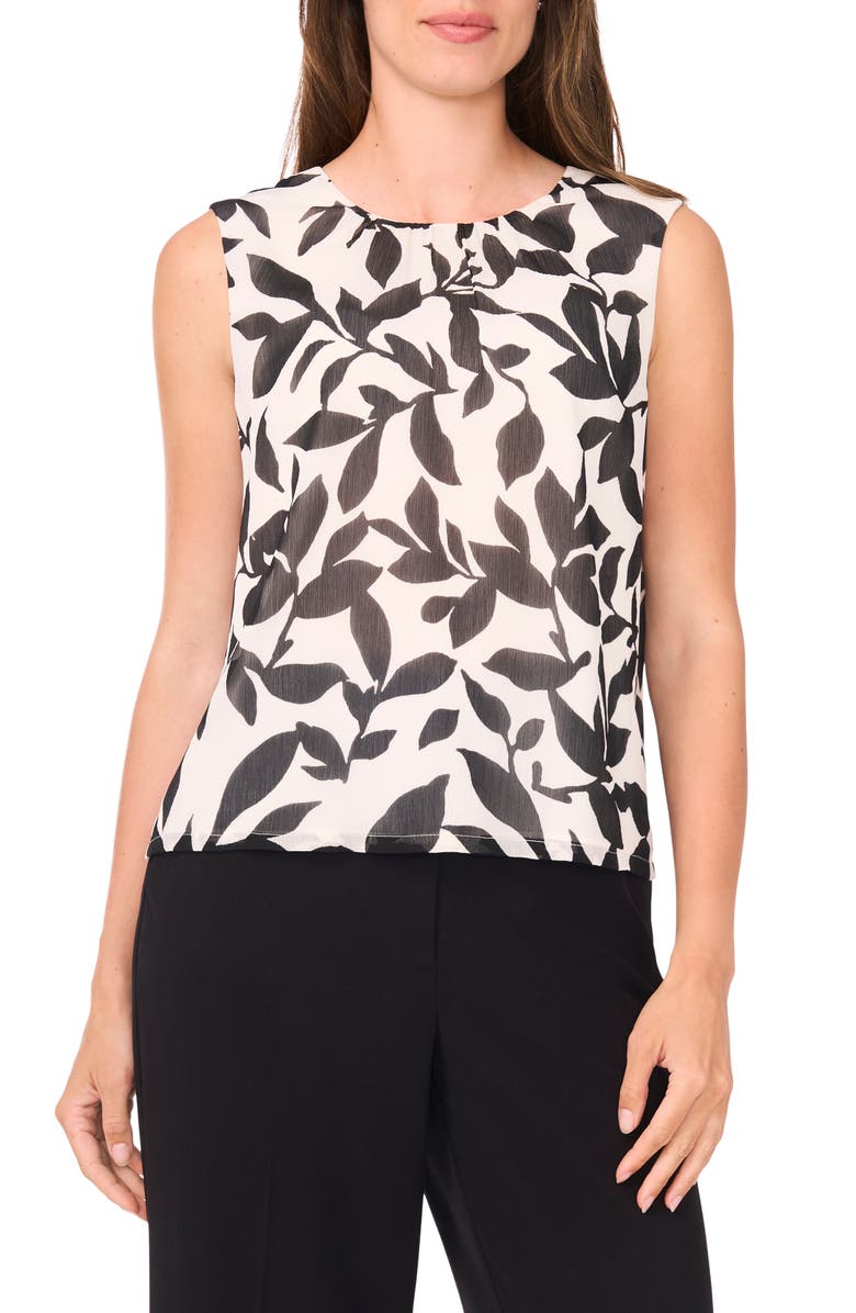 Halogen<sup>®</sup> Gathered Neck Sleeveless Shell, Main, color, New Ivory