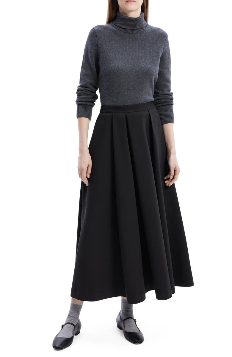 Theory Irregular Pleat Maxi Skirt, Alternate, color, 