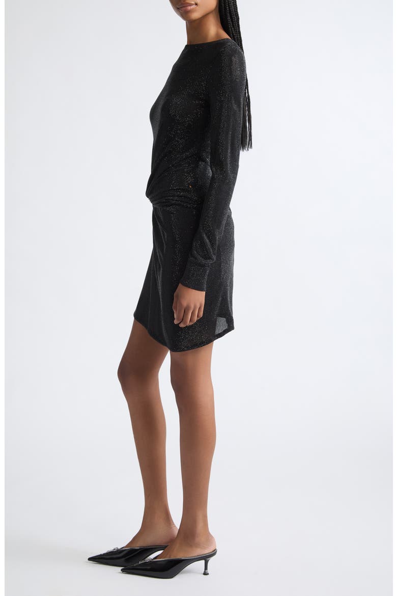 Long Sleeve Twist Jersey Sweater Dress, Alternate, color, BLACK