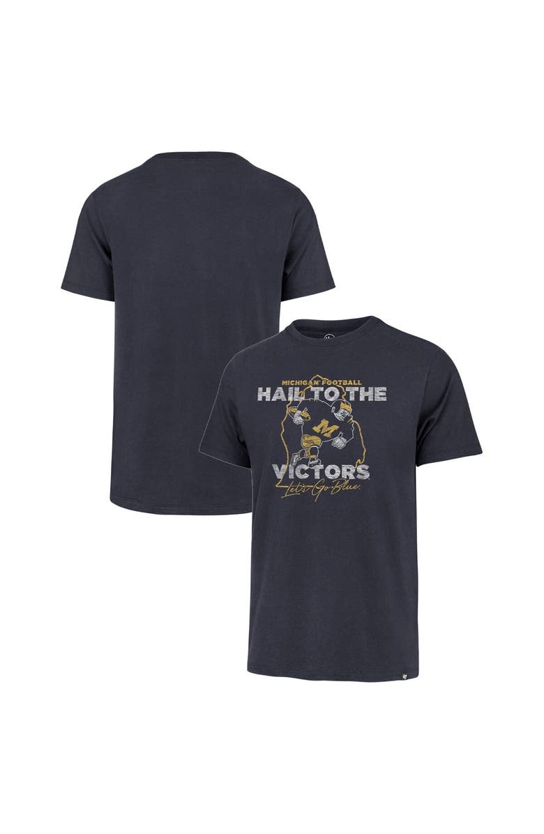 '47 Men's '47 Navy Michigan Wolverines Local Franklin T-Shirt, Main, color, 