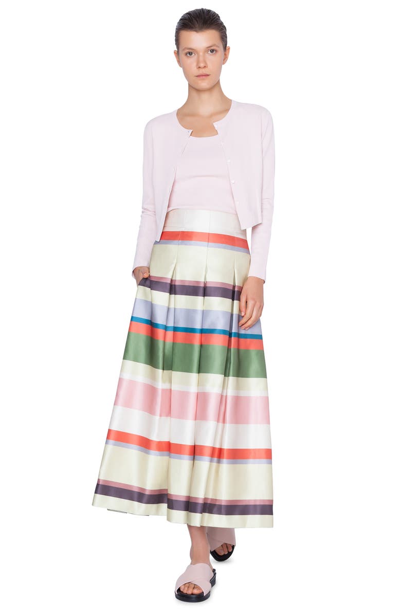 Akris punto Memphis Glass Stripe Skirt, Alternate, color, 