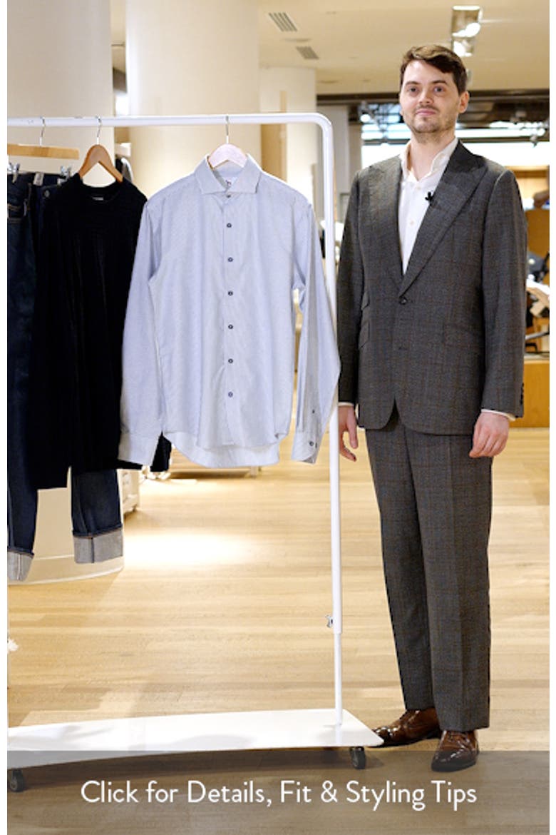 Trim Fit Stripe Cotton Oxford Cloth Dress Shirt video