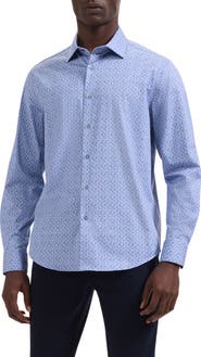 Bugatchi Jimmy OoohCotton® Floral Print Button-Up Shirt