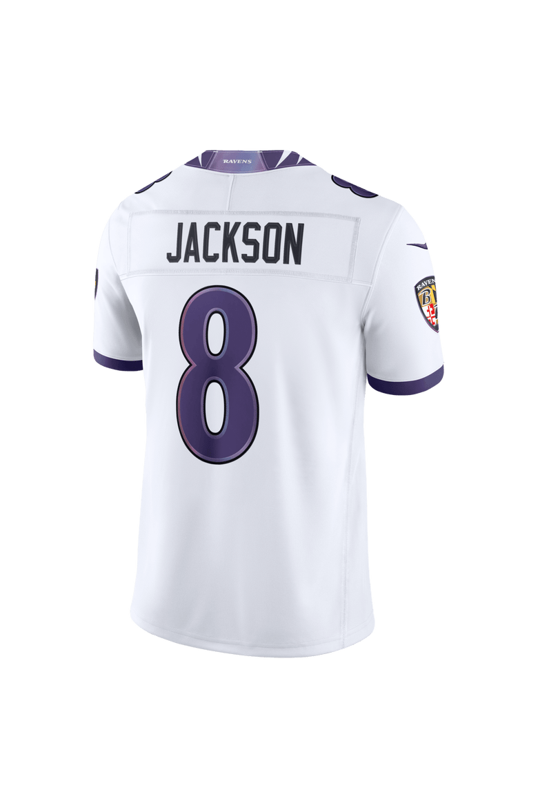 Men's Nike Lamar Jackson White Baltimore Ravens Vapor F.U.S.E. Stitched Limited Jersey, Alternate, color, White