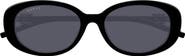 Gucci 55mm Oval Sunglasses