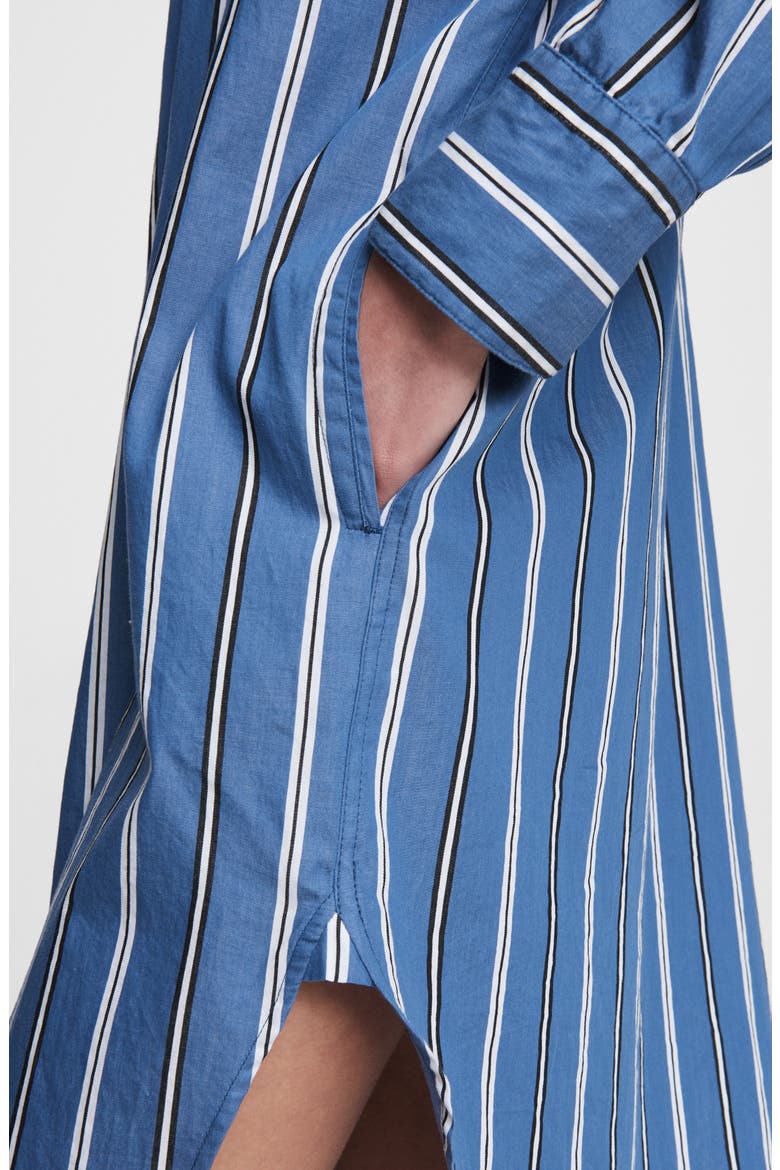 Sandra Stripe Shirtdress, Alternate, color, BLUE STRIPE