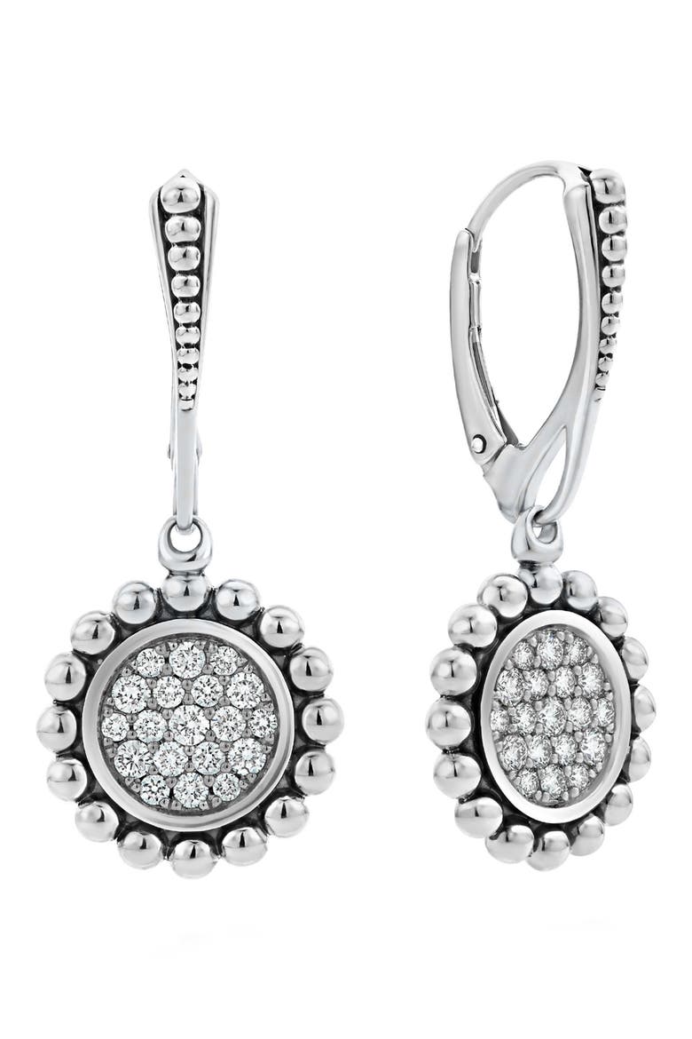 Caviar Spark Diamond Circle Drop Earrings video