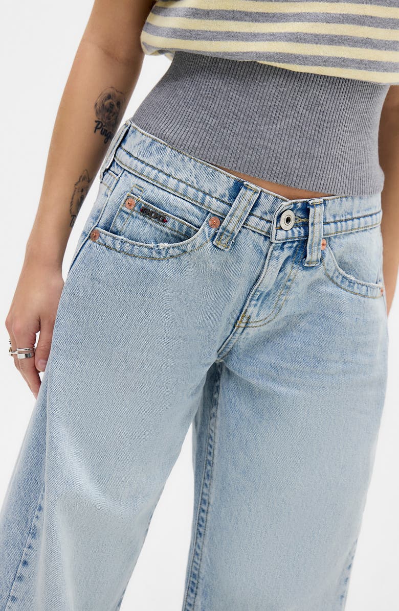 BDG Urban Outfitters Kayla Low Rider Wide Leg Jeans, Alternate, color, Bleach