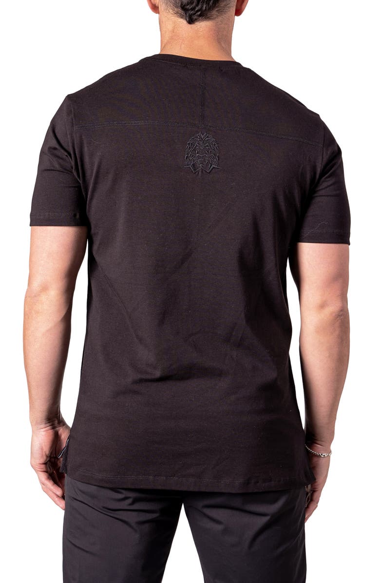 Maceoo Resistance Logo Embroidered T-Shirt, Alternate, color, Black