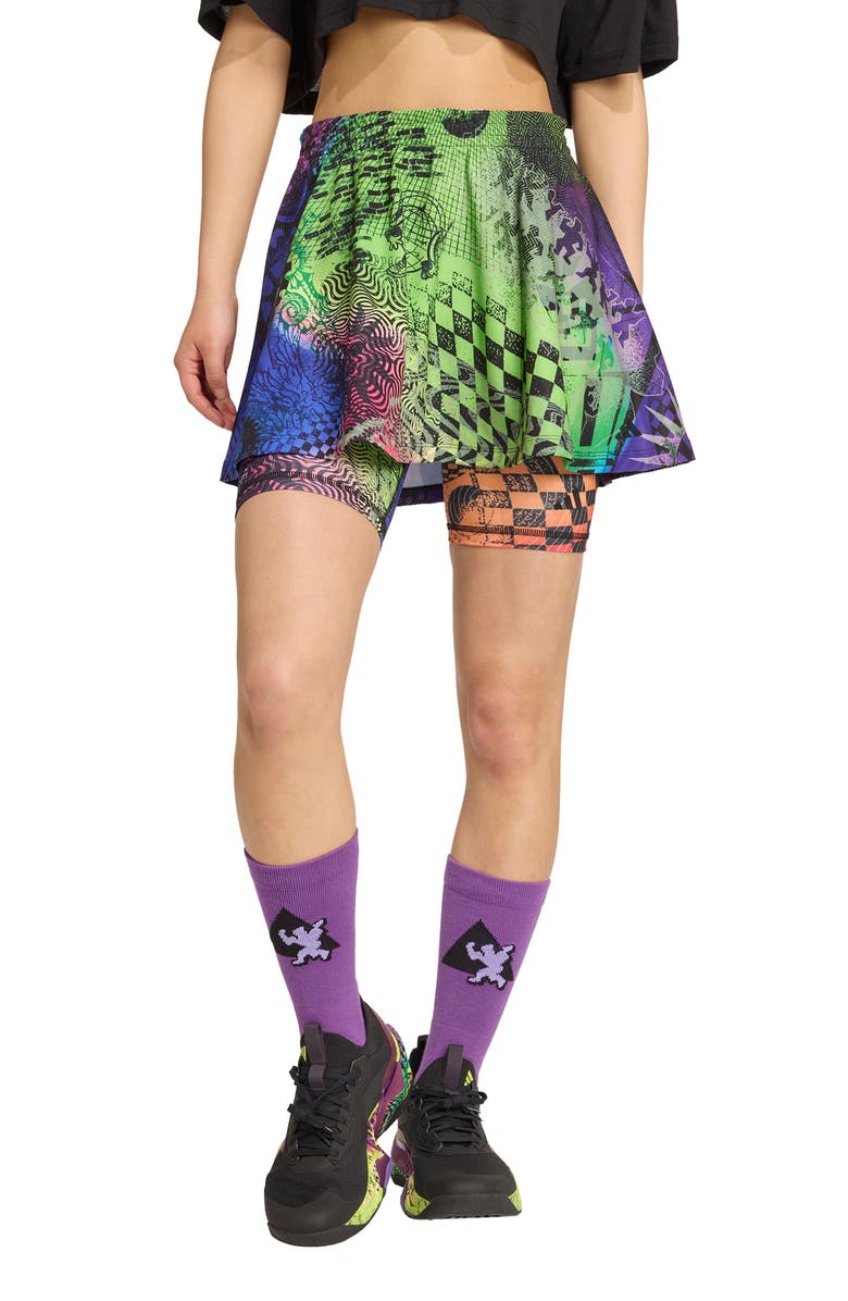 adidas x Jeremy Scott Print Skirt, Main, color, Bright Yellow