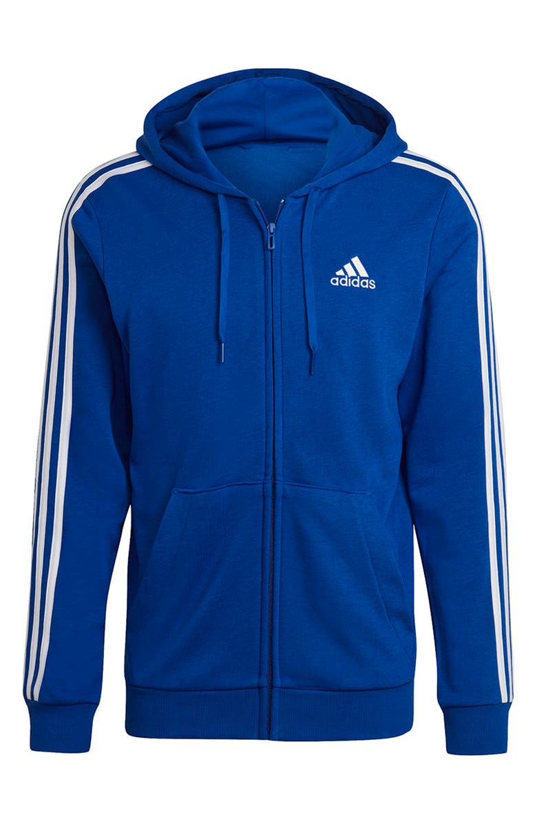 adidas Essentials French Terry 3-Stripes Full Zip Hoodie, Main, color, 
