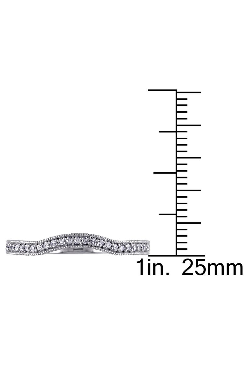 Diamond Curved Wedding Band 14k, Alternate, color, 14k White Gold