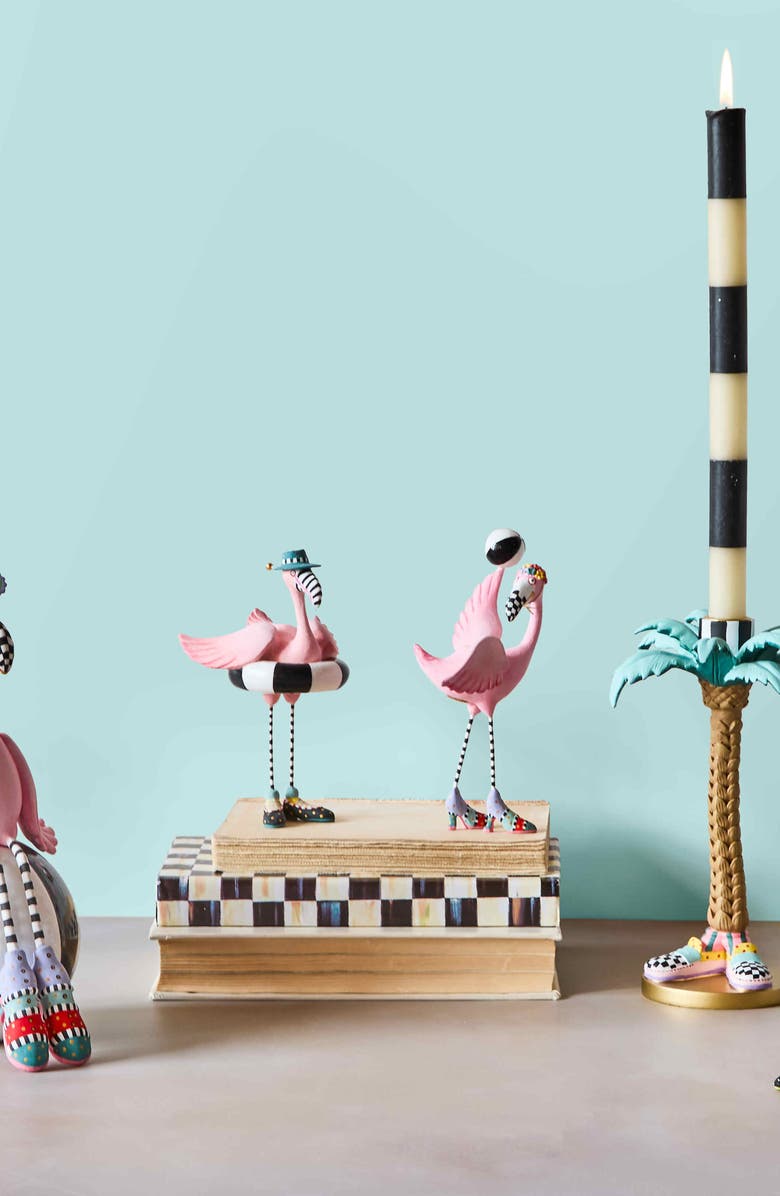 MACKENZIE CHILDS Patience Brewster Sheila & Sheldon Flamingo Figurines, Alternate, color, Pink