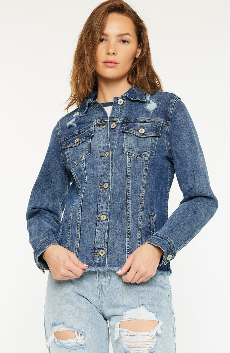 KanCan Wilson Denim Jacket, Alternate, color, Dark Wash