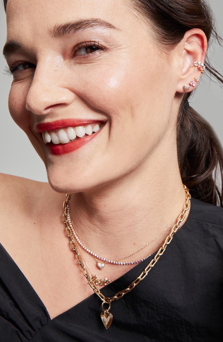 Adina Reyter Make Your Move Diamond Heart Pendant Necklace, Alternate, color,