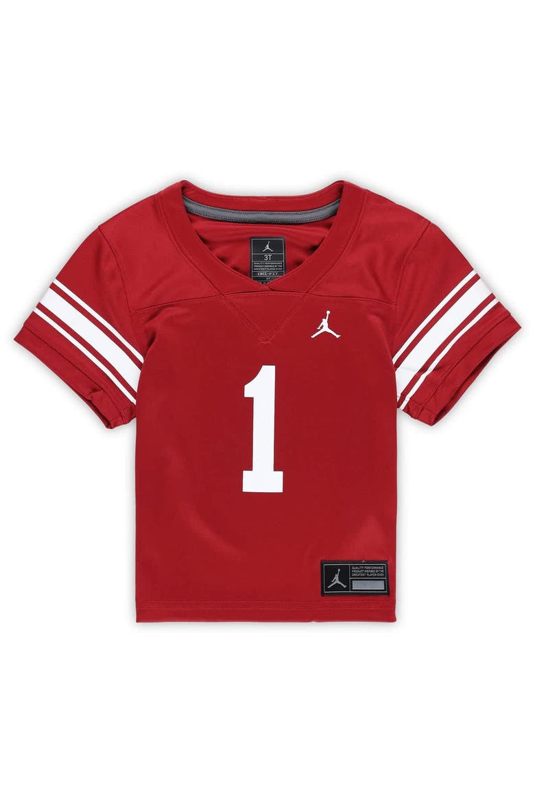 Toddler Nike #1 Crimson Oklahoma Sooners Alternate Untouchable Replica Football Jersey, Alternate, color, Crimson
