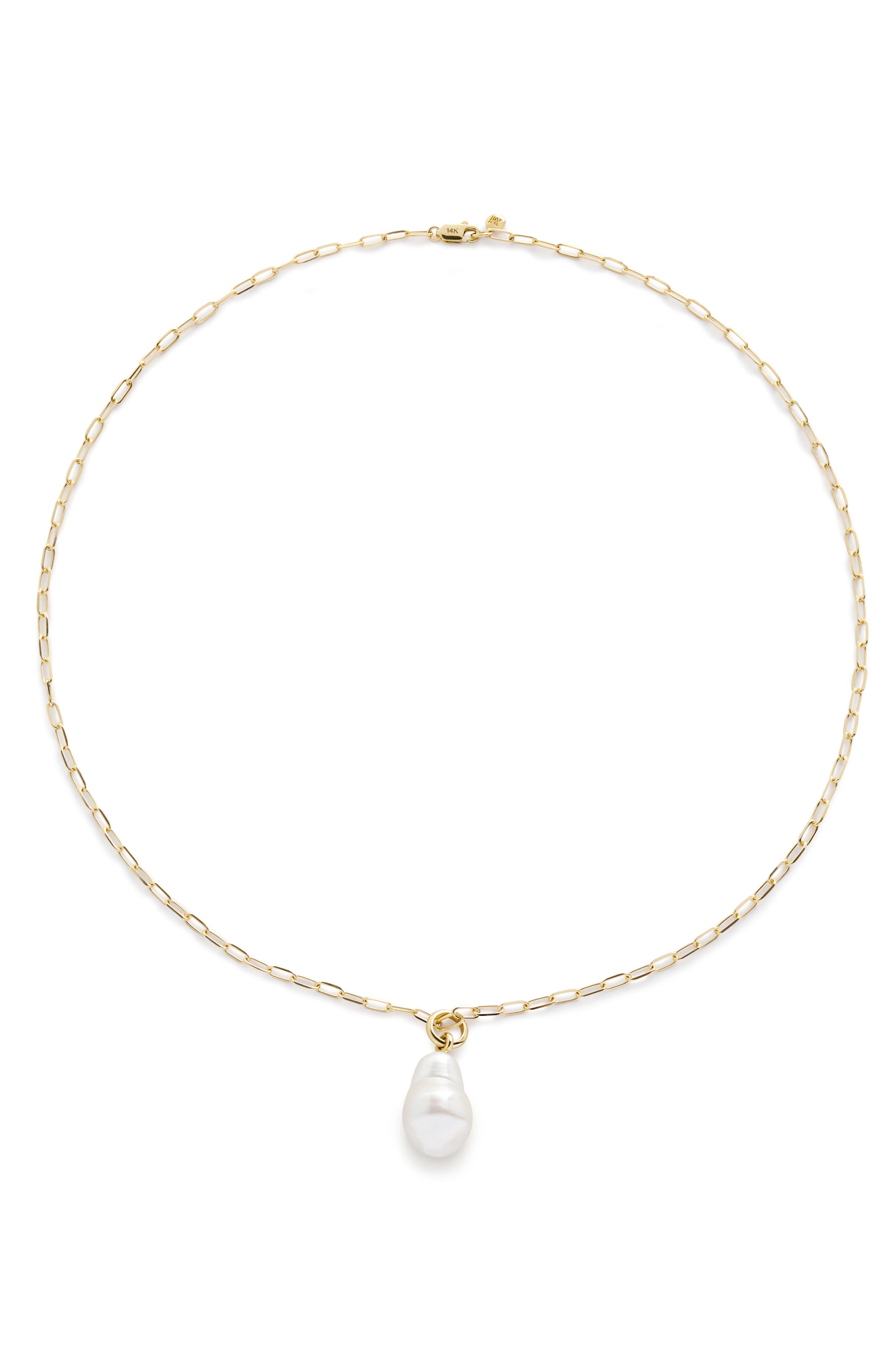 selected 14KT SOLID GOLD / PEARL