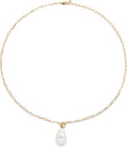 Monica Vinader Nura Baroque Pearl Necklace