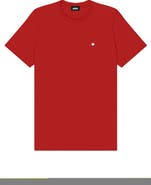 Dalix Mens Lil Heart Midweight Cotton Tee