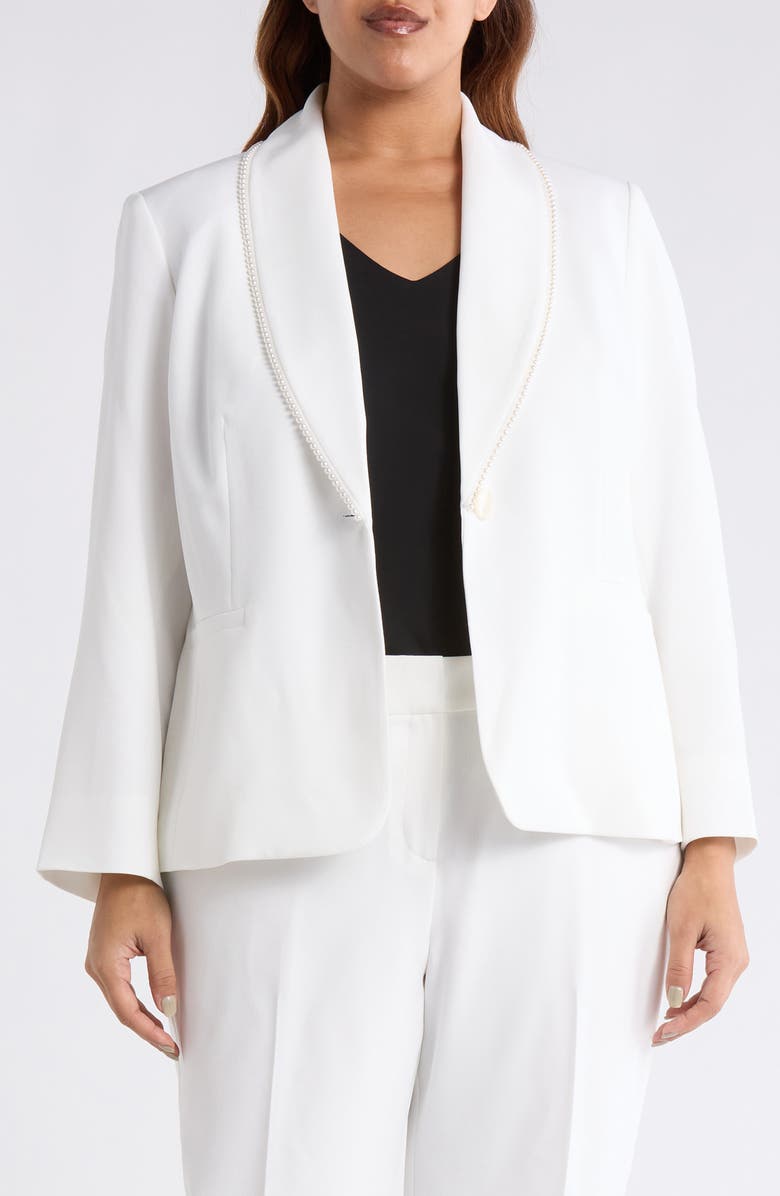 KASPER Pearly Trim Jacket, Main, color, 