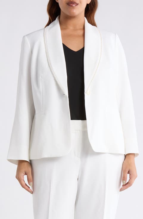 Pearly Trim Jacket (Plus)