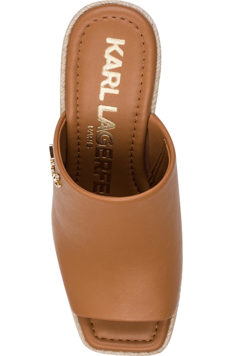 KARL LAGERFELD PARIS Corissa Espadrille Platform Wedge Slide Sandal, Alternate, color, Tan