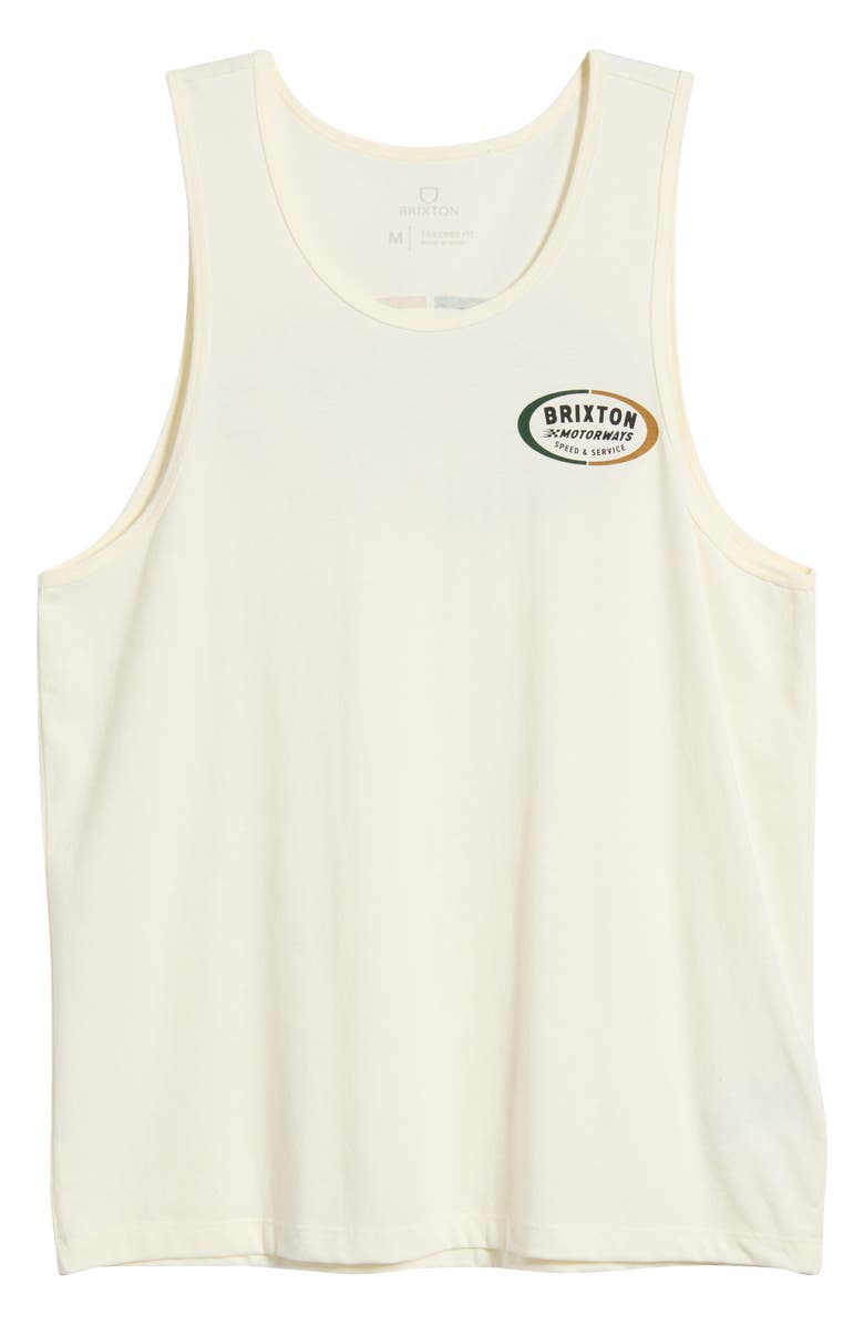 Brixton Rhett Logo Graphic Tank, Main, color, Off White