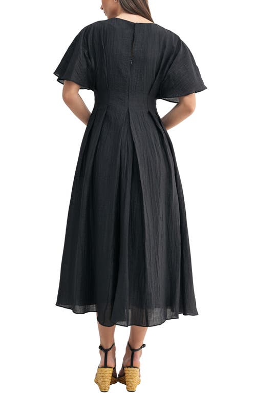 Mila Mae Dolman Sleeve A-line Dress In Black