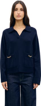 GERARD DAREL Reni Pocket Chain Detail Merino Pullover