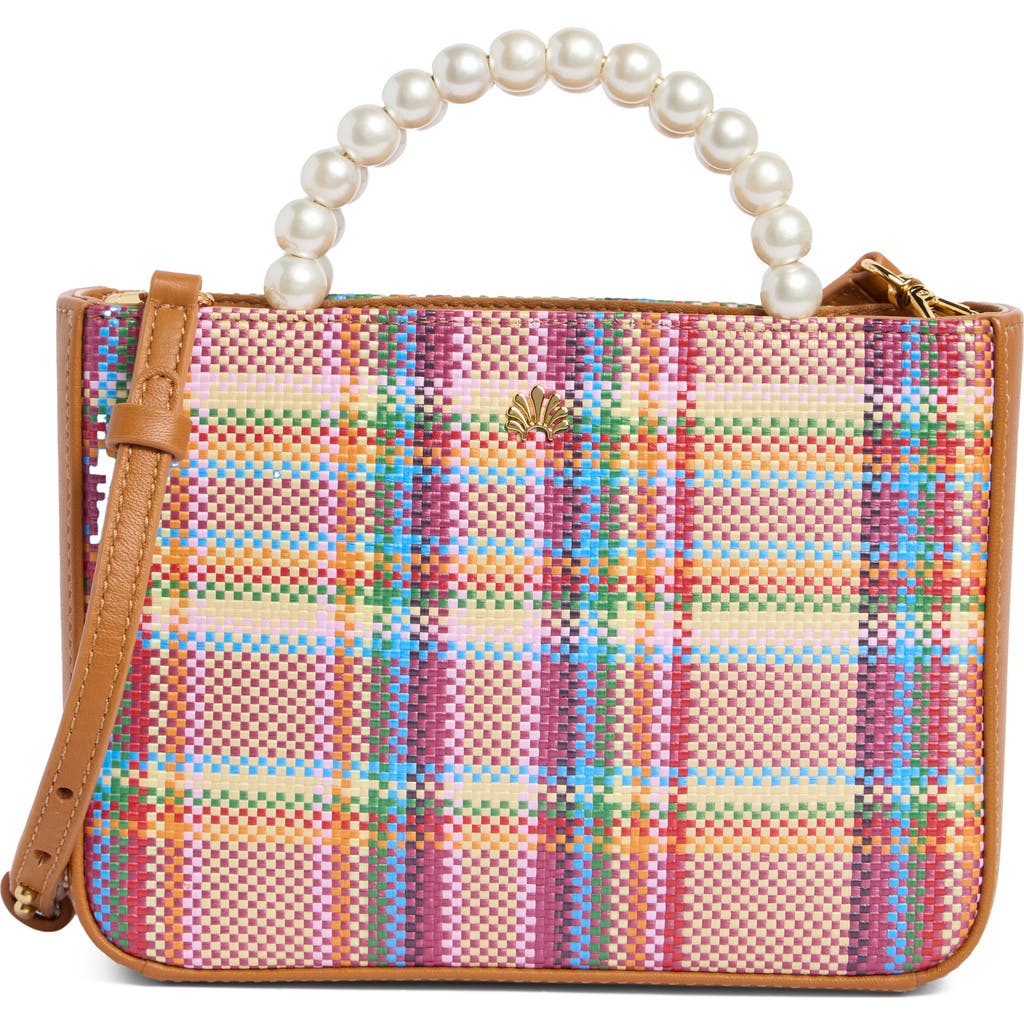 Lele Sadoughi Mini Maya Raffia Tote In Multi
