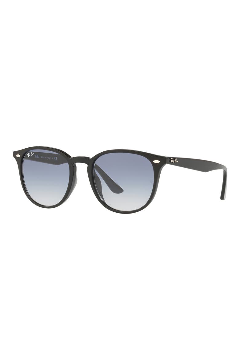 53mm Gradient Phantos Sunglasses, Alternate, color, BLACK / CLEAR LIGHT BLUE