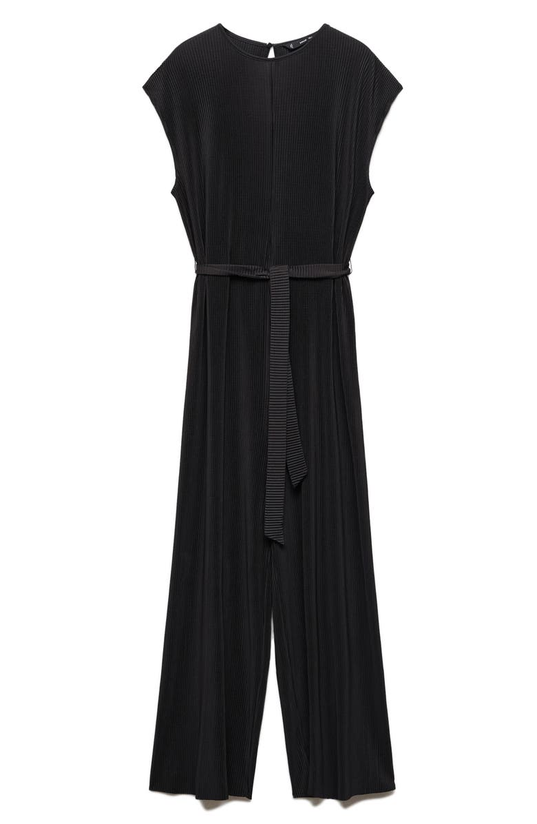 MANGO Pleated Jumpsuit, Alternate, color,